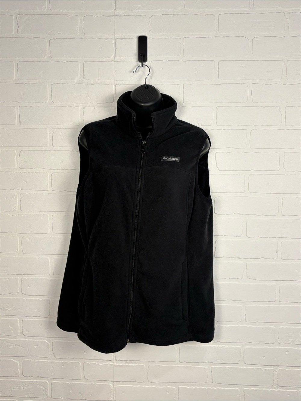 Columbia Women Fleece Vest Full Zip Black Size L Outdoor Gorpcore